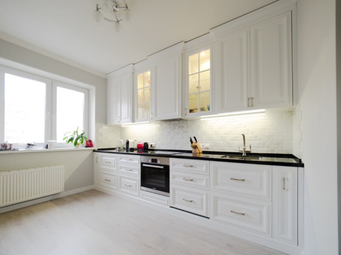 Set da cucina bianco opaco