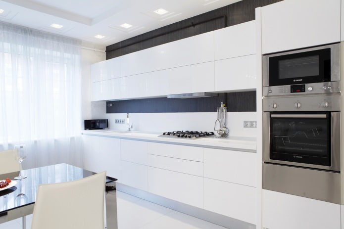 set da cucina lineare senza accessori in stile minimalista