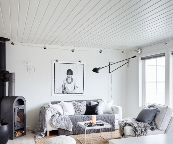 laminato bianco sul soffitto