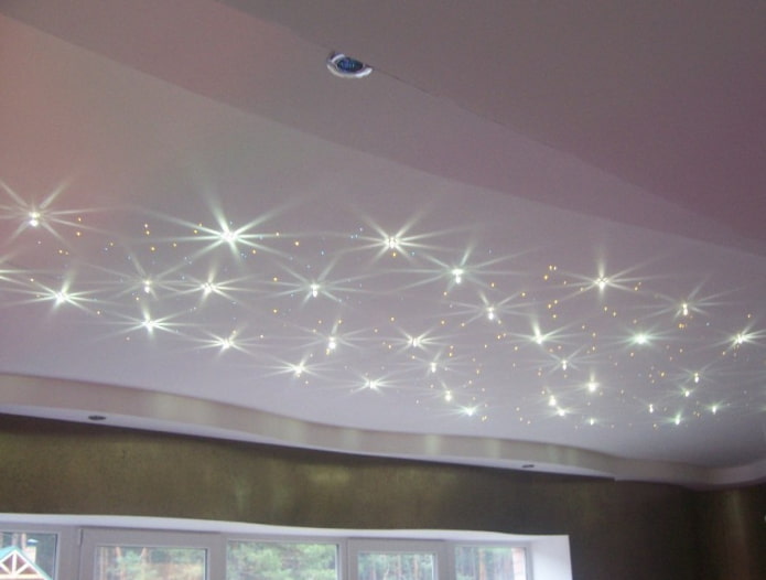 tessuto elastico bianco con glitter