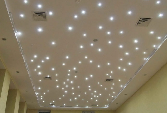 tessuto elastico bianco con glitter
