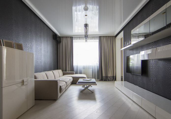 Pareti nere e soffitto bianco