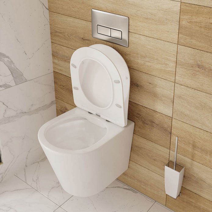 WC sospeso senza brida