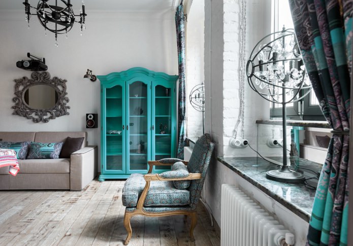 credenza turchese