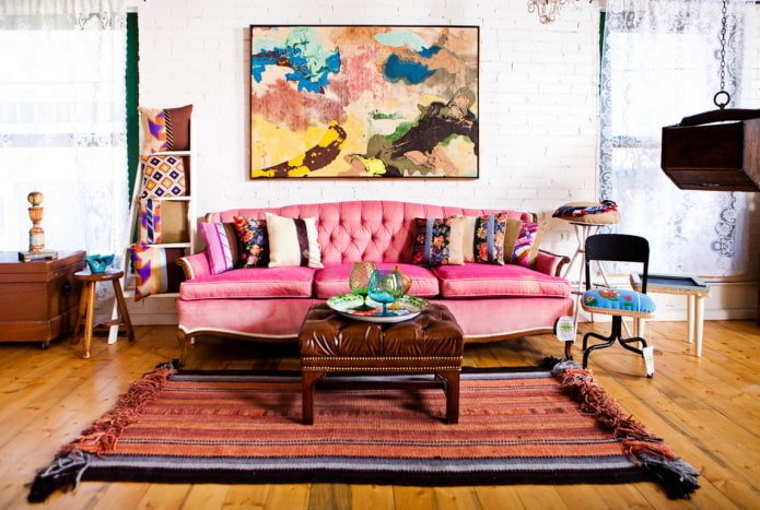 divano soggiorno boho