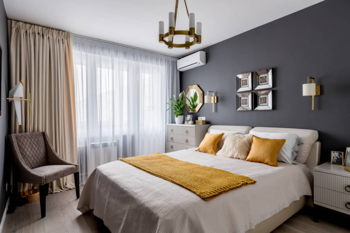 Camera da letto in una Brezhnevka
