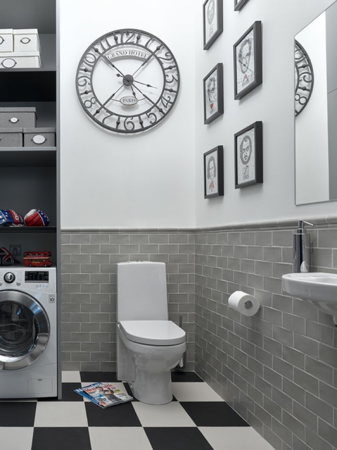 orologio nel bagno
