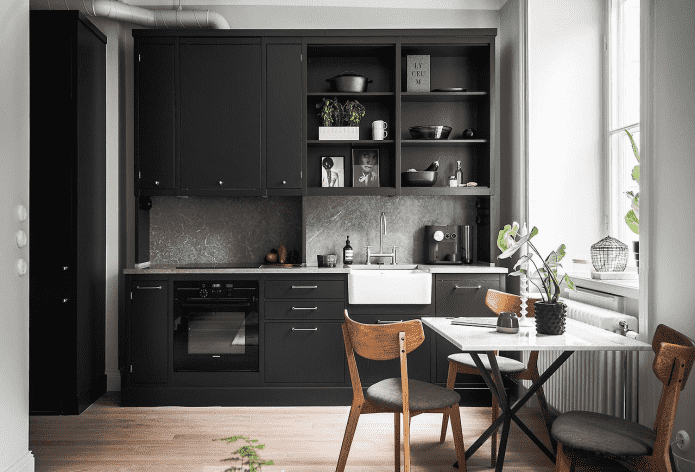 set da cucina nero