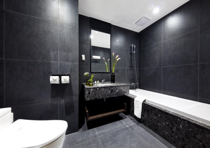 grandi piastrelle in bagno