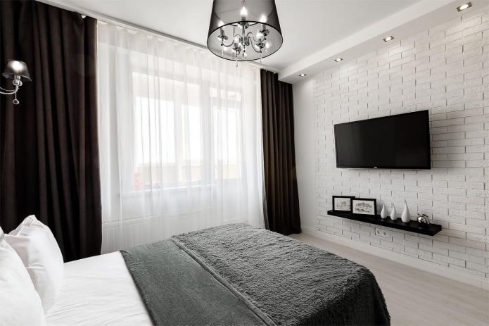 decorazione camera da letto in bianco e nero