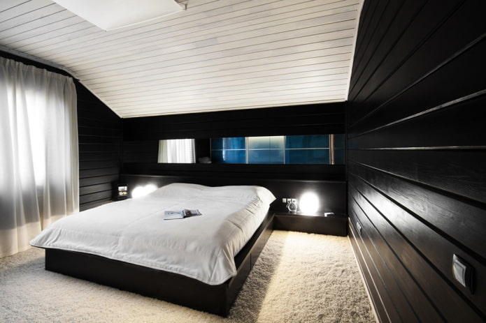 decorazione camera da letto in bianco e nero