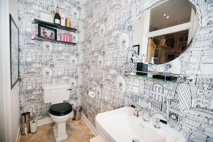 WC bianco e nero