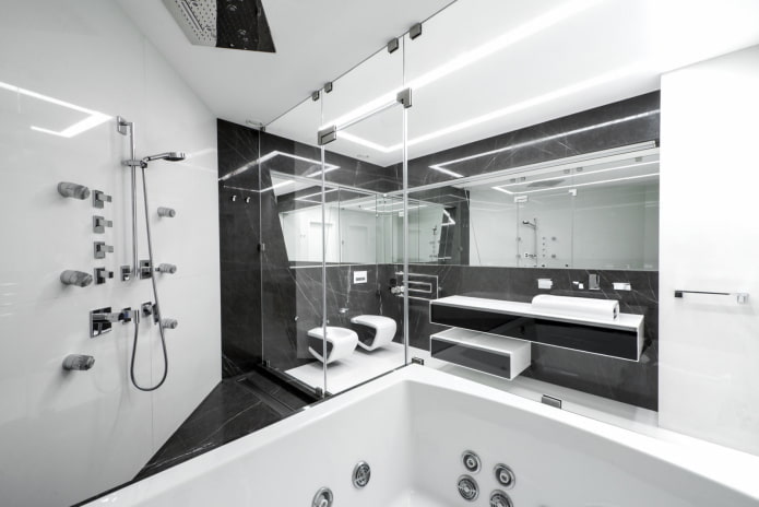 Bagno in stile high-tech