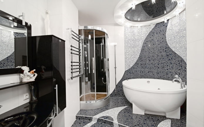 mosaico bianco e nero