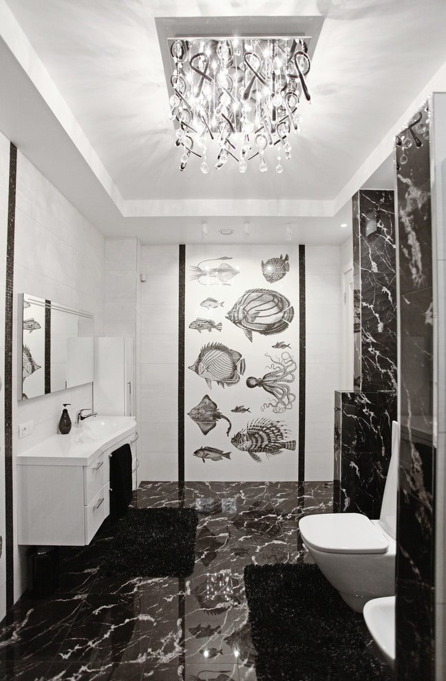 pannello nel bagno
