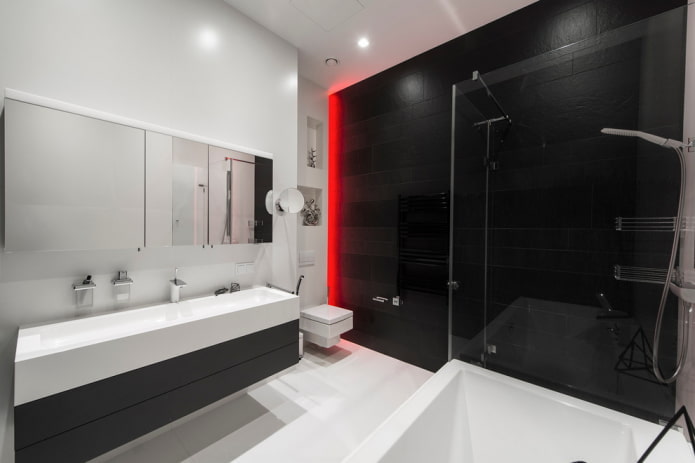 bagno in stile minimalista