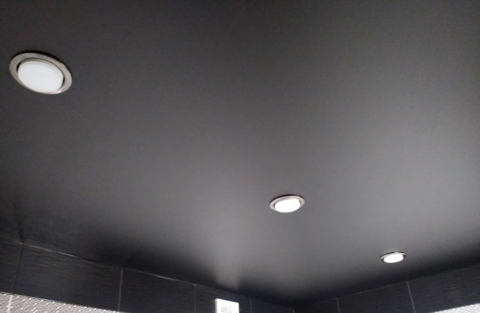 tessuto elastico satinato di colore nero