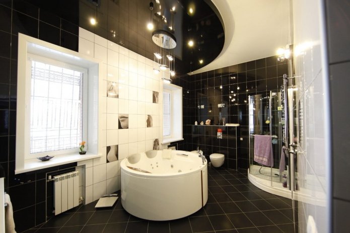 soffitto curvo in bagno