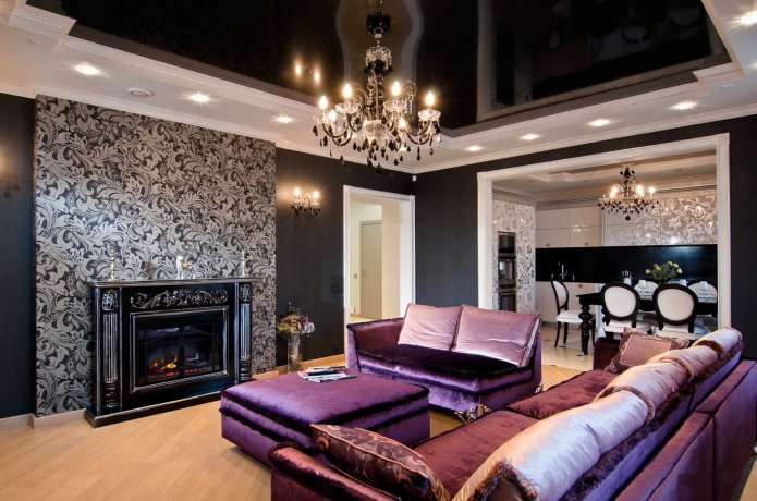 Soffitto combinato nel soggiorno