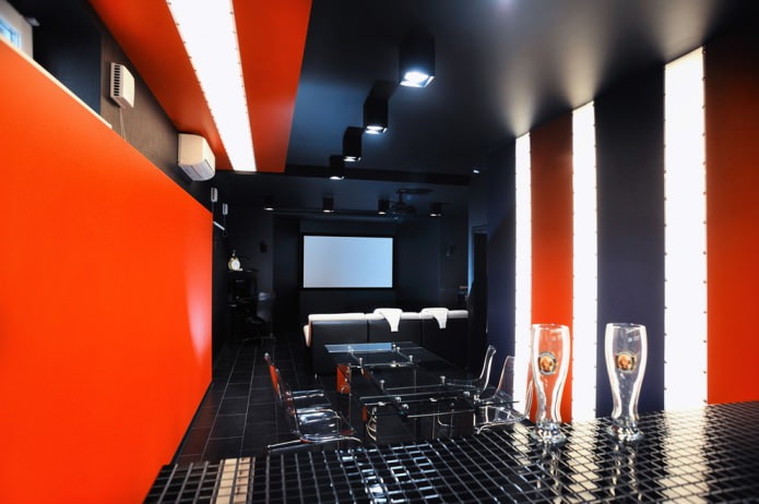 interno nero e rosso