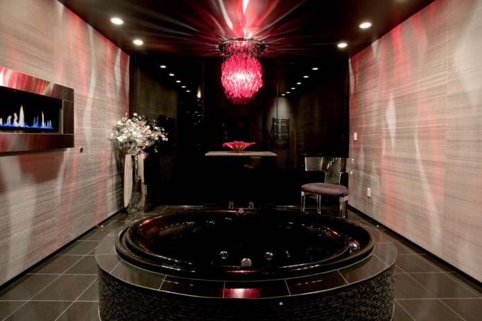 Soffitto nero e rosso