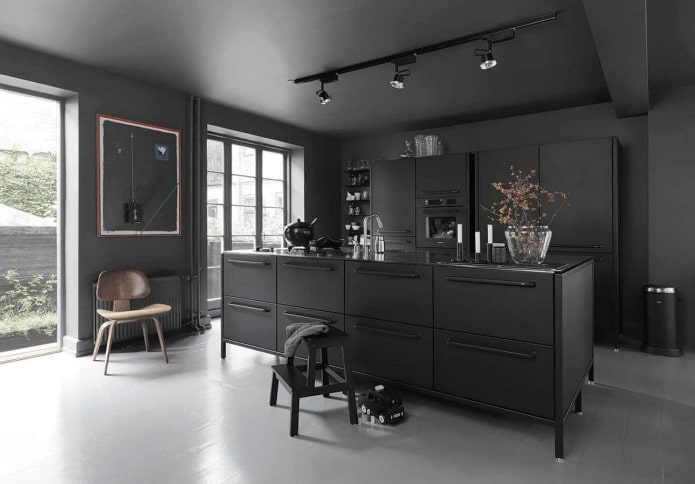 cucina opaca scura