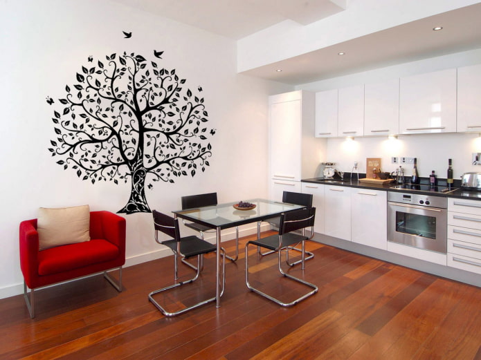 adesivo decorativo da parete in cucina