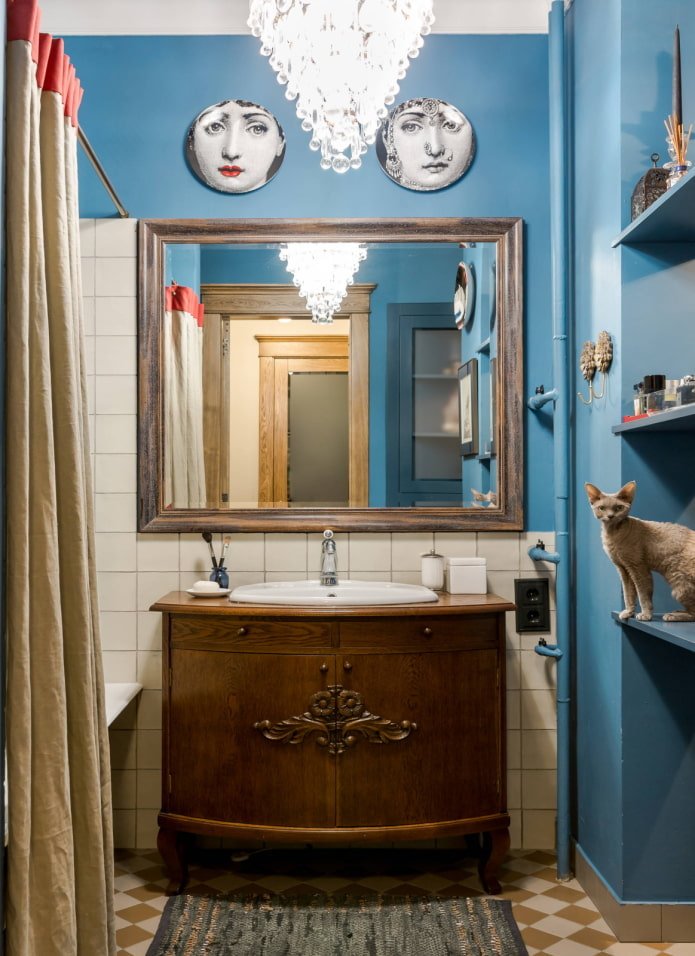 Lampadario in bagno