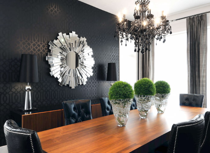 decorazione dello specchio in stile art déco