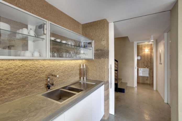 intonaco strutturale in cucina