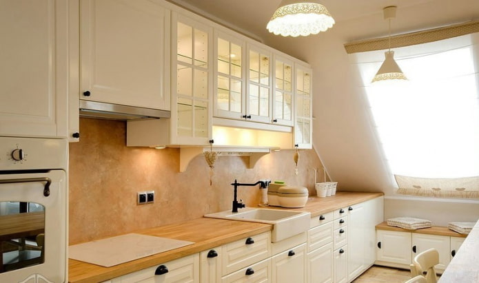 intonaco beige sul grembiule