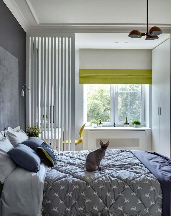 divisorio nell'interno della camera da letto