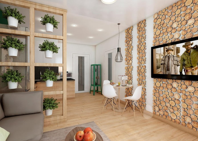 parete divisoria per interni in eco-style