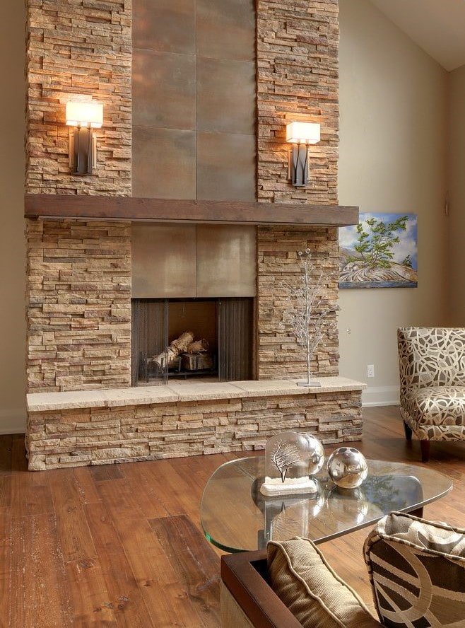 finitura in pietra decorativa beige