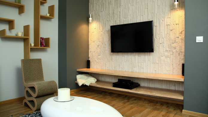 rifinitura in pietra decorativa negli interni