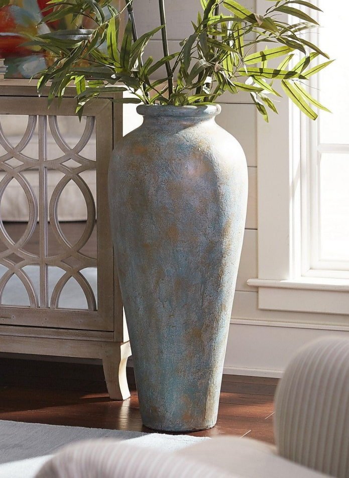 vaso da terra in pietra decorativa