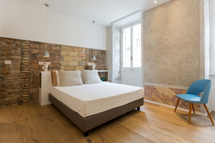 Pietra decorativa in camera da letto