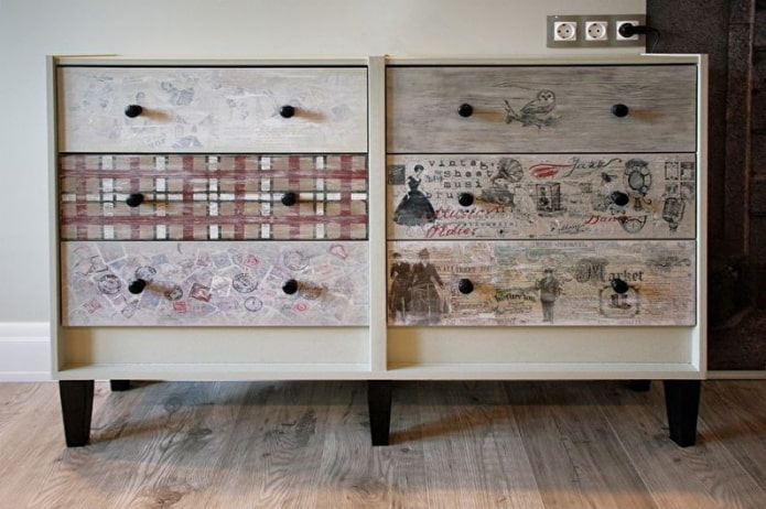 guardaroba decoupage