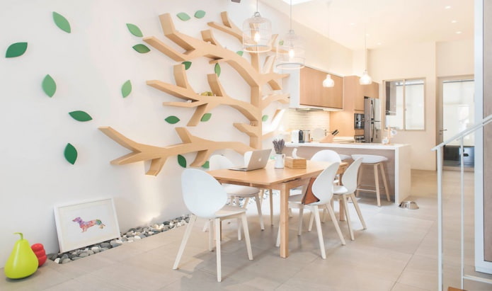 albero sulla parete