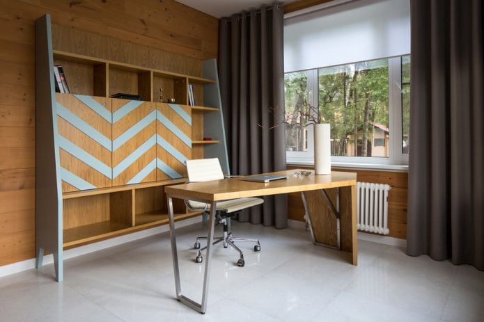 scrivania per computer in legno per interni