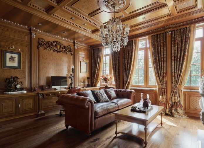 soffitto in legno in stile classico