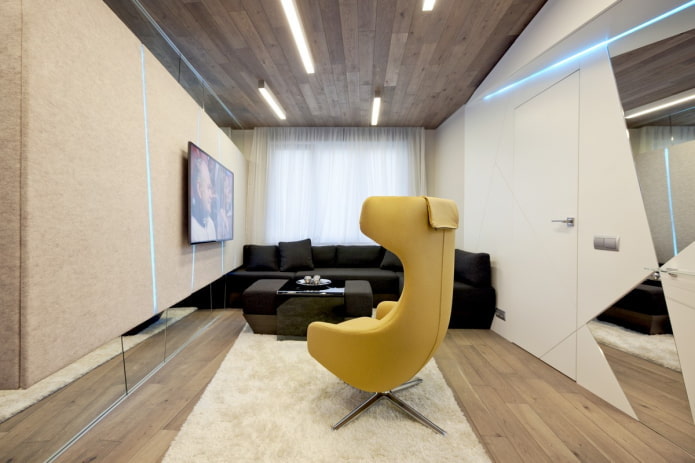 laminato sul soffitto del soggiorno
