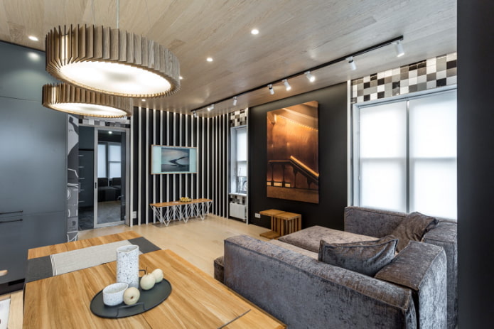 laminato sul soffitto del soggiorno