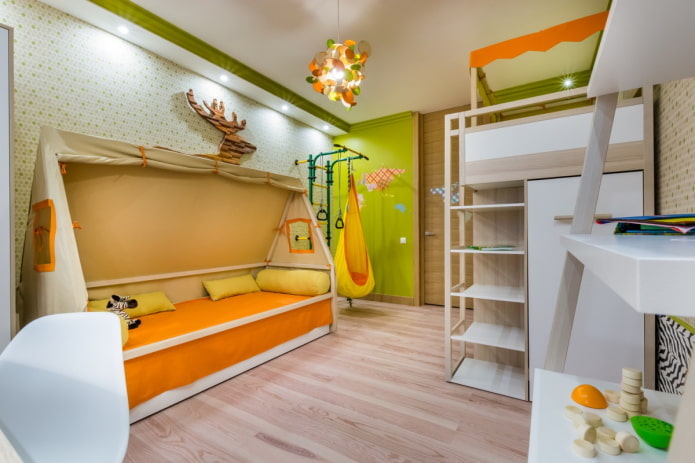 decorazione di una cameretta per due ragazzi