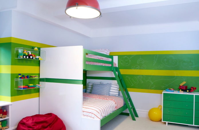 decorazione di una cameretta per due ragazzi