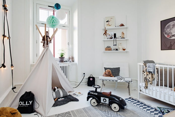 Cameretta in stile scandinavo