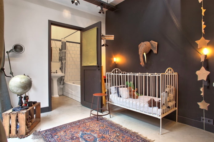 Cameretta in stile loft