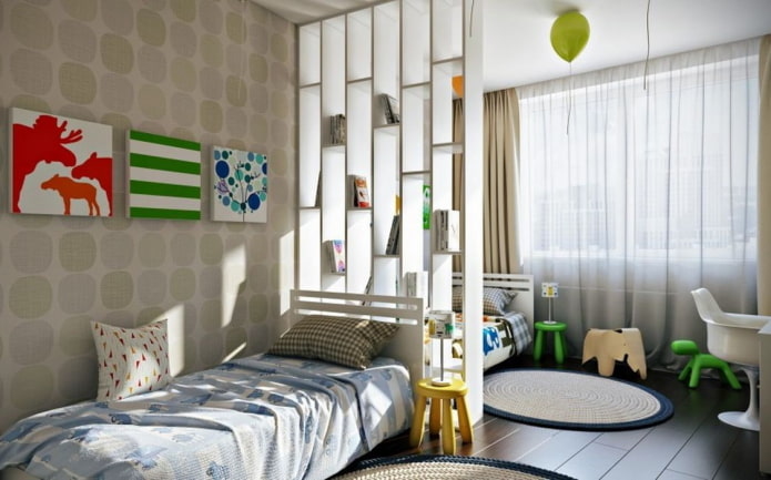 camera da letto per scolari misti