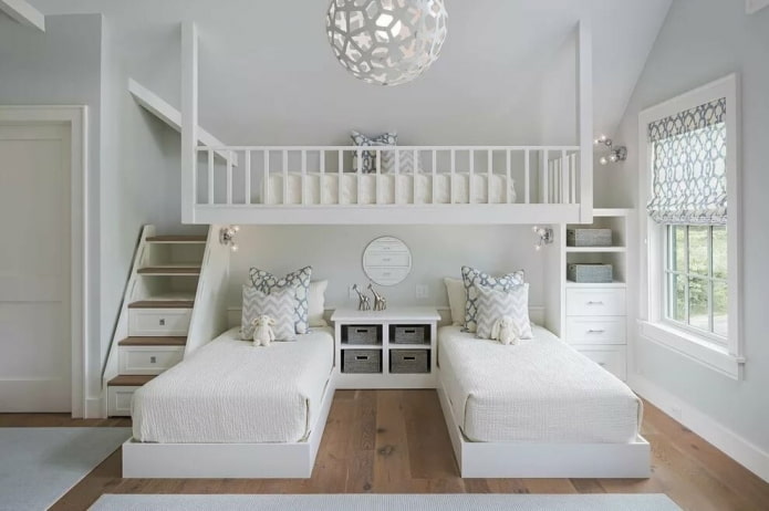 progetto per camera da letto per tre bambine