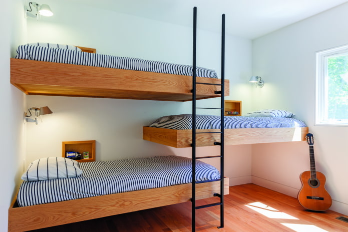arredamento camera da letto per tre ragazzi